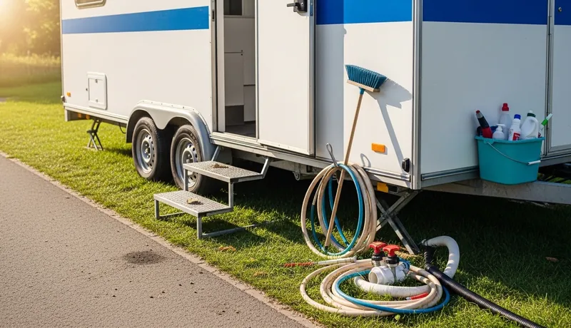 OSHA compliant hand washing stations and toilets